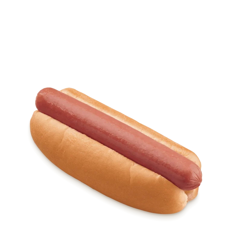 Hot dog in a bun with mustard and relish